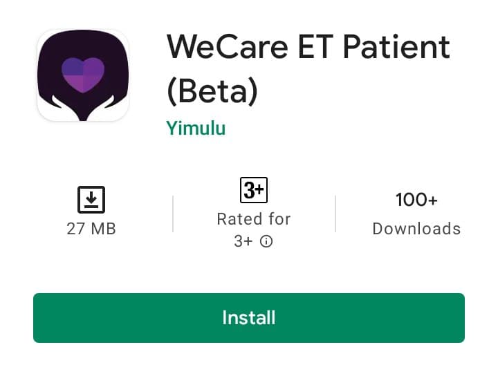 WeCare Digital Health ET application
