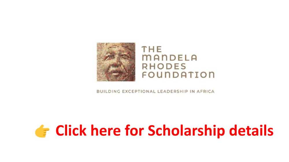 Mandela Rhodes Foundation Scholarship in South Africa (Fully Funded)